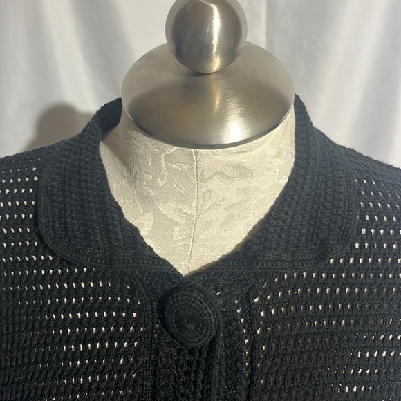 Chico’s womens black snap up knit cardigan sweater . - Picture 2 of 12